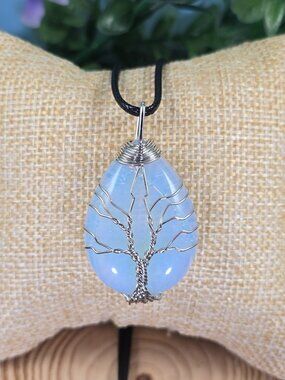 Handmade Opalite Tree of Life Necklace #53